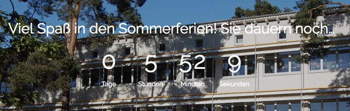 Der Countdown auf unserer neuen Homepage…