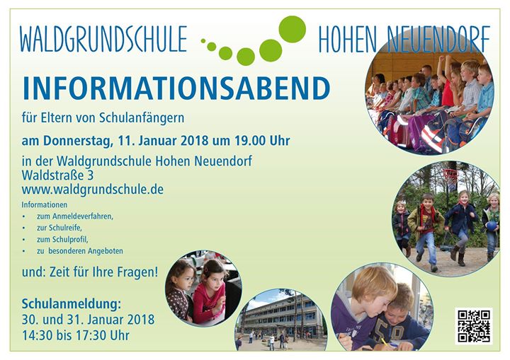 Morgen findet unser Info-Abend zur Einschulung statt