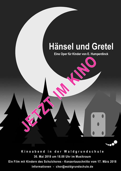 Bis gleich Hänsel & Gretel im Kino
Am 30. Mai 2018 zeigen wir einen Film mit wun…