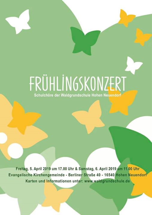 FRÜHLINGSKONZERTE
Die Schulchöre der Waldgrundschule laden sehr herzlich ein: 5….